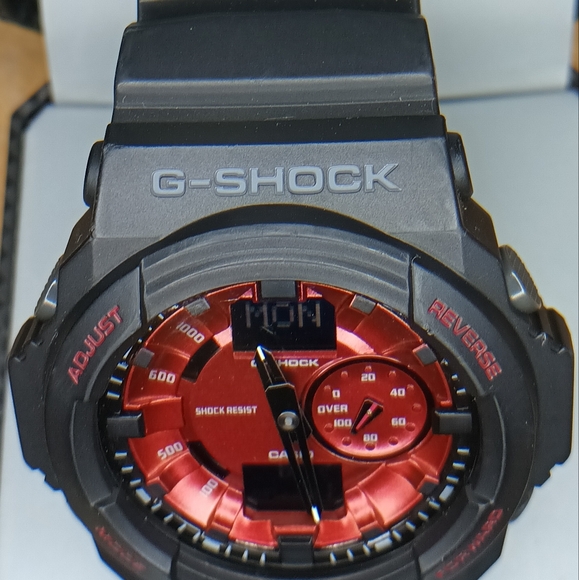 Casio Black case and PU band, Red dial Men's G-Shock 5225 GA-150MF - Picture 7 of 7